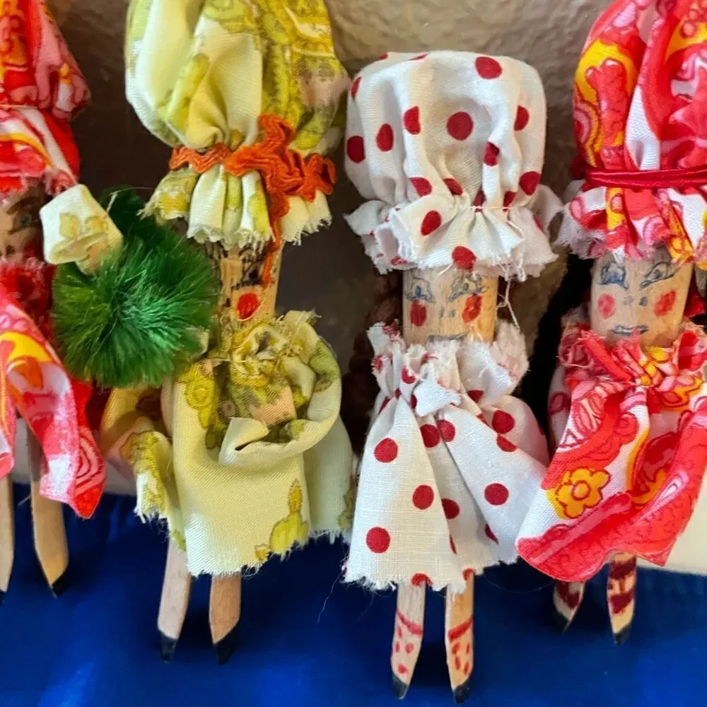 Vintage Clothespin Handmade Dolls
